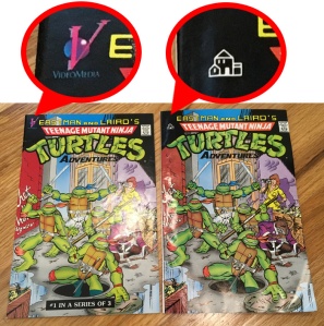 Teenage Mutant Ninja Turtles Adventures: VideoMedia (left), Random House (right).